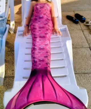 Cola de sirena rosa