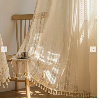Cortinas 2 unidades Encaje Bohemio Leroy Merlin