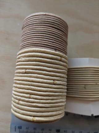 Gomas de pelo elásticas beiges 60 unidades