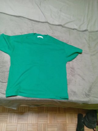 Polo verde Zara talla M
