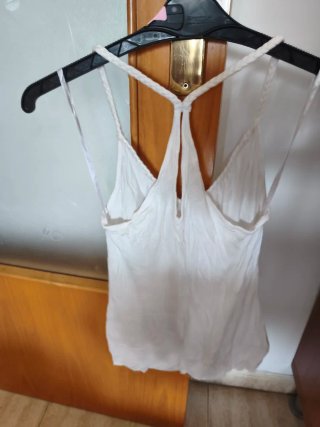 Camiseta tirantes trenzados blanca S