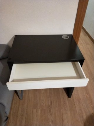 Escritorio Ikea MICKE Negro/Blanco