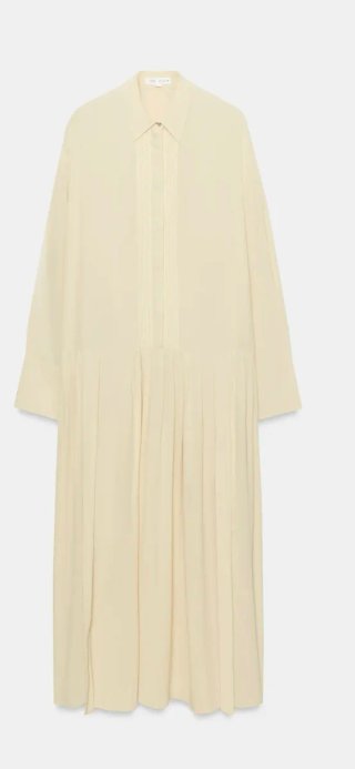 Vestido camisero Zara fluido T/XL