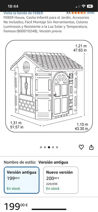 Casita Infantil Feber para Jardín/Interior