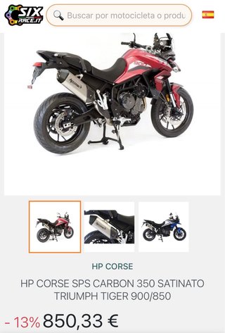 Escape Hp Corse Triumph Tiger 850/900 HOMOLOGADO