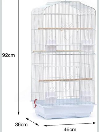 Jaula para pájaros con accesorios y bandeja