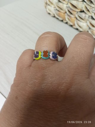 Anillo Tous Plata Multicolor