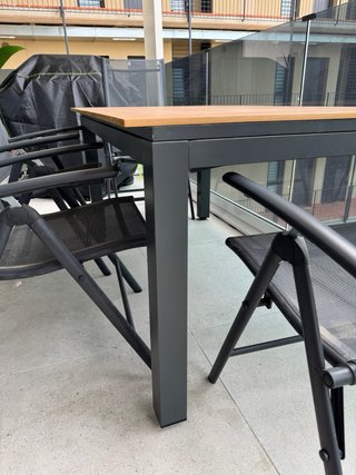 Mesa de jardín extensible aluminio