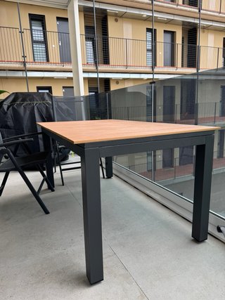 Mesa de jardín extensible aluminio
