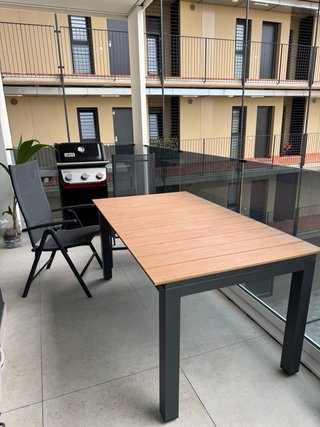 Mesa de jardín extensible aluminio