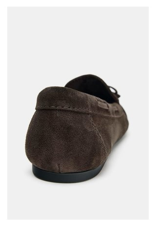 Mocasin Serraje - Zara Marrón Talla 39