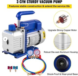 Bomba Vacío VEVOR 1 Etapa + Manifold