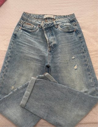 Vaqueros Vintage Mujer Azul