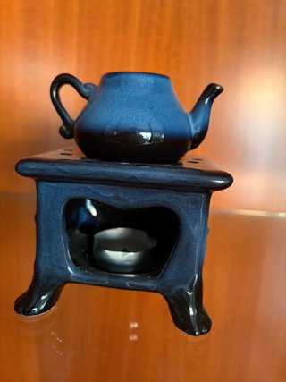 Tetera de esencias cerámica azul