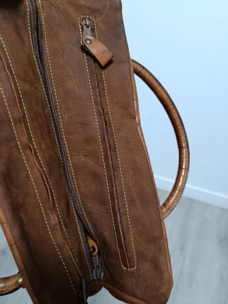 Bolso vintage piel marrón