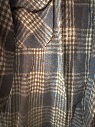 Sobrecamisa cuadros marrón y azul