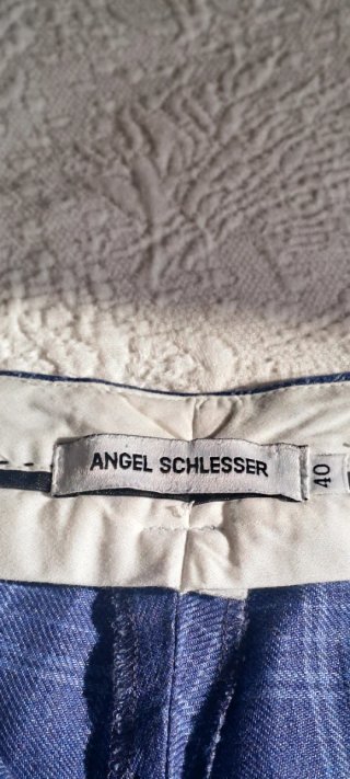 Pantalón cuadros Angel Schlesser azul Talla 40