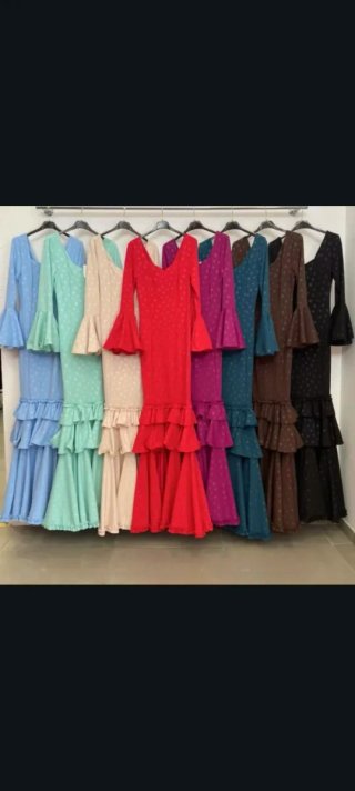 Traje de Flamenca Morado pastel TODAS LAS TALLAS