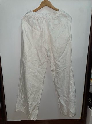 Pantalón lino blanco