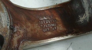 Saab 279364 llanta 7jx17h2off41 9-3 1.9 tid