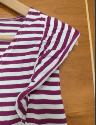Vestido rayas morado y blanco Talla M