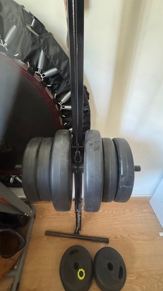 Máquina de pesas con poleas y cuerda
