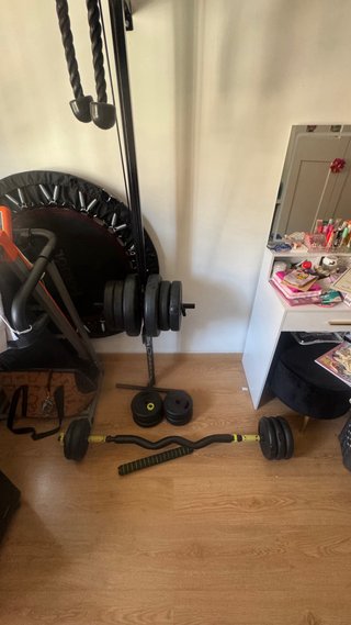 Máquina de pesas con poleas y cuerda