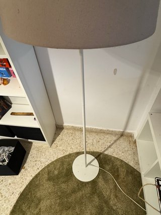 Lámpara de pie moderna tela y metal