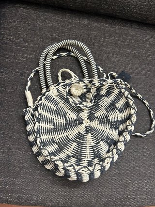 Bolso de yute redondo Hallhuber