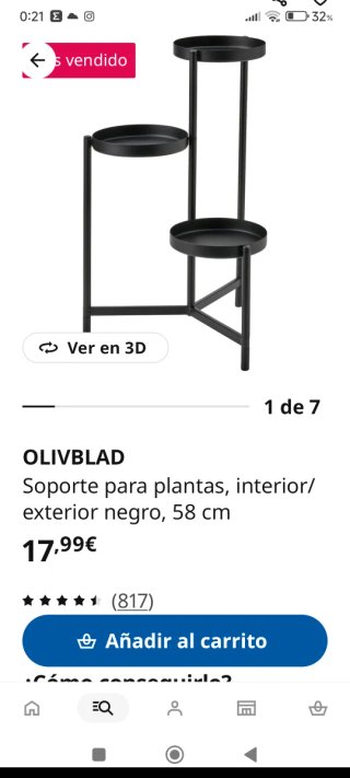 Soporte para macetas de metal Ikea