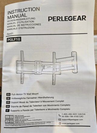Soporte TV pared articulado PERLEGEAR 32”-75”
