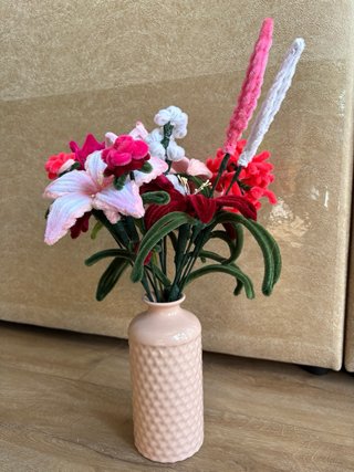 Flor Fucsia y Burdeo de Limpiapipas