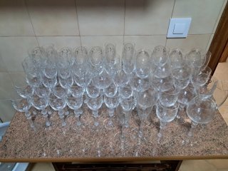 Juego de copas de cristal