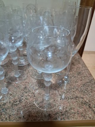 Juego de copas de cristal