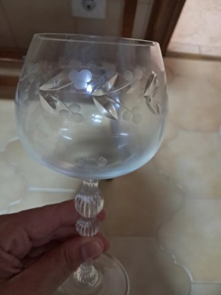 Juego de copas de cristal