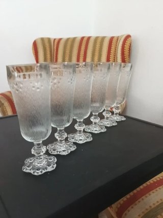 6 Copas Flauta Vintage Masserin Barocco