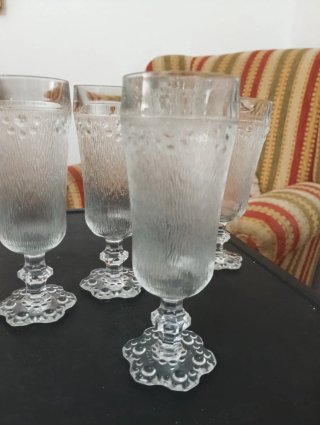 6 Copas Flauta Vintage Masserin Barocco