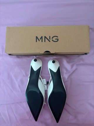 Zapatos Mango blancos mujer