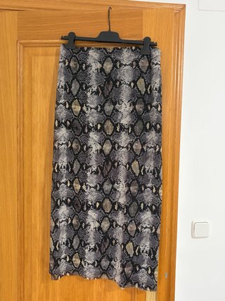 Falda larga estampado serpiente