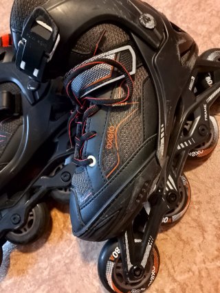 Patines ninos negros y naranjas Talla 35-38