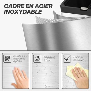 Papelera 3 Compartimentos Acero Inox Pedal
