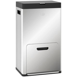Papelera 3 Compartimentos Acero Inox Pedal