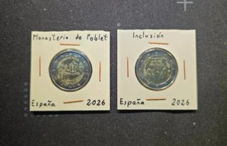 Pack 2 monedas 2 euros España 2026
