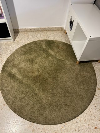 Alfombra redonda verde