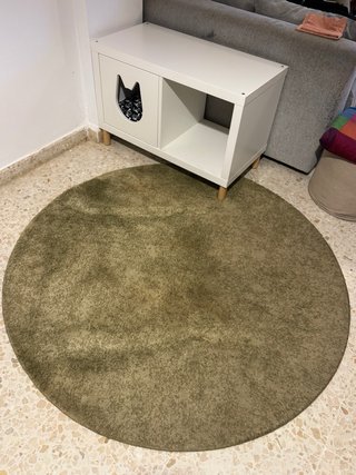 Alfombra redonda verde