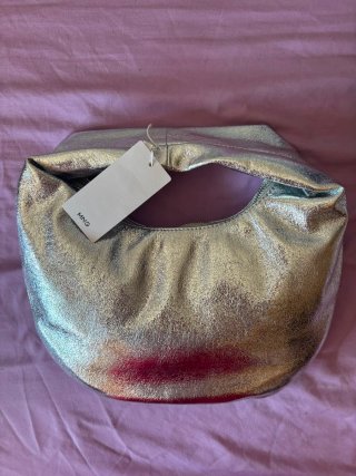 Bolso Mango Plateado