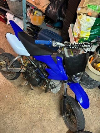 Pit Bike 110cc Motocross Azul/Blanco