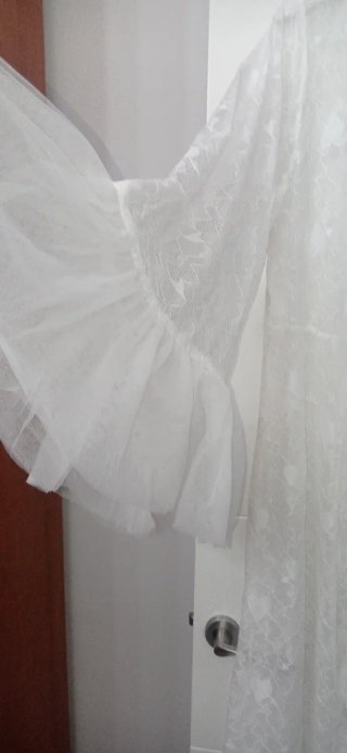 Bata Novia Encaje Tulle Talla Única