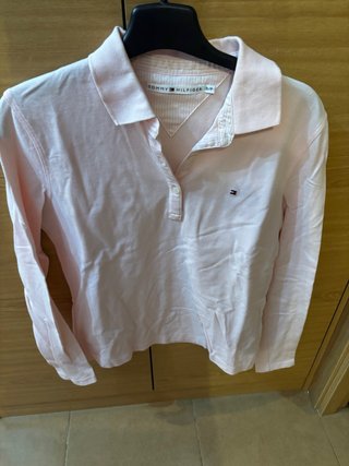 Polo manga larga Tommy Hilfiger rosa Talla S