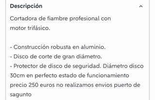 Cortadora de fiambre profesional motor trifásico